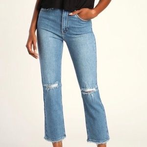 Just Black Denim High Rise Straight leg jeans